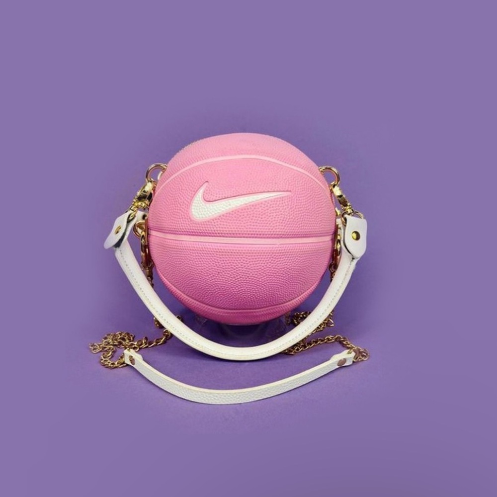 NWT HANDMADE SMALL NIKE SKILLS PINK🩷 BASKETBALL PURSE 🏀